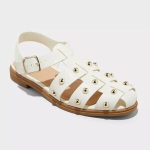 Universal Thread Winnie Studded Fisherman Sandals Off-White 7 – New With Tags